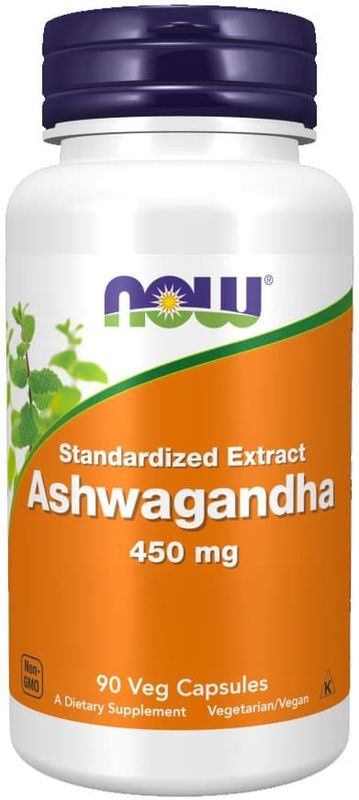 NOW FOODS - Ashwagandha 450mg - Plantaardige Capsules - 90 Stuks