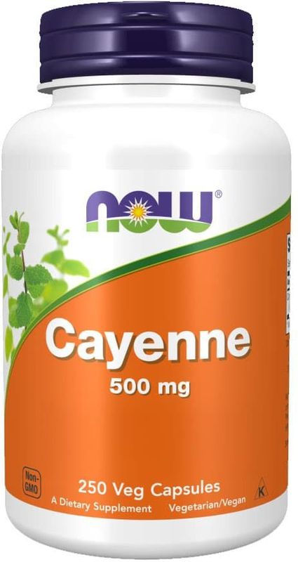 Now Foods , Cayennepeper, 500 mg, 250 groentecapsules