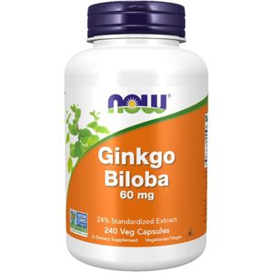Now Foods - Ginkgo Biloba - 240 caps - Dubbel Sterk - 120 mg Ginkgo Extract