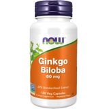 Now Foods - Ginkgo Biloba - 60 mg - 60 Plantaardige Capsules