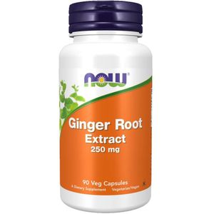 Now Foods - Ginger Root Extract - 90 V-Caps - 250mg Gember Extract per Capsule