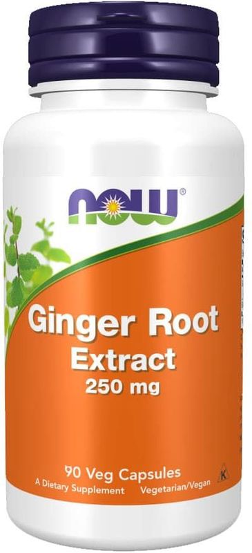 Now Foods - Ginger Root Extract - 90 V-Caps - 250mg Gember Extract per Capsule