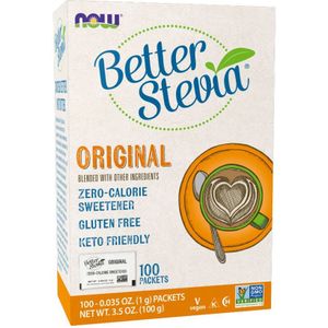 NOW Foods - Better Stevia - Zoetstof - Natuurlijke Smaak - Extract Pakjes