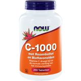 Now Foods - Vitamine C-1000 met Rozenbottel & Bioflavonoïden - Geschikt voor Vegetariërs en Veganisten - 250 Tabletten