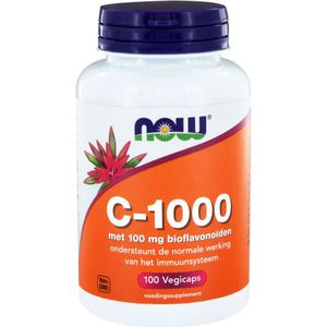 NOW Vitamine C 1000mg bioflavonoiden  100 Vegetarische capsules
