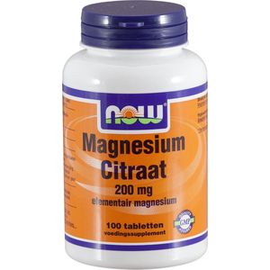 Magnesium Citrate - 100 Tablets - Now Foods