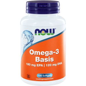 Now Foods - Omega-3 Basis - 1000 mg Zuivere Visolieconcentraat - 100 Softgels