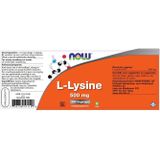 NOW L Lysine 500mg 100 capsules