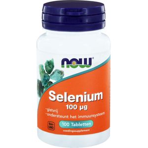 NOW Selenium gistvrij 100 mcg (100 tabletten)