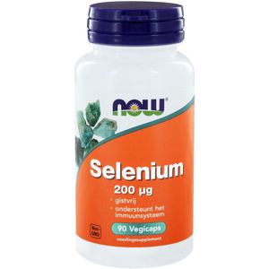 NOW Selenium gistvrij 200 mcg  90 Vegetarische capsules