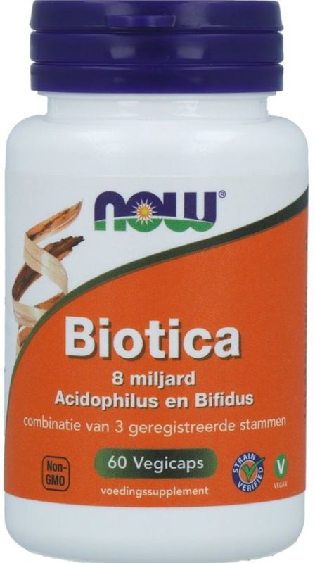 Now 8 Billion Acidophilus and Bifidus 60 capsules Voedingssupplement Probiotica