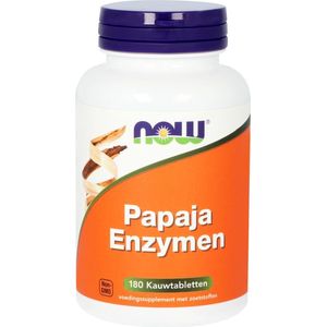 NOW Papaya Enzymen 180 kauwtabletten