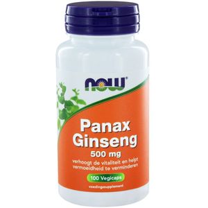 NOW Panax ginseng 500mg  100 Vegetarische capsules