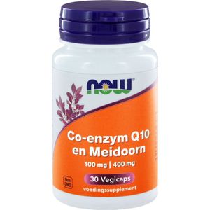 NOW Co-Q10 100mg met meidoorn  30 Vegetarische capsules