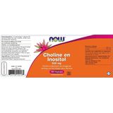 Now Foods - Choline en Inositol - 250 mg Choline en 250 mg Inositol per dosering - 100 Capsules