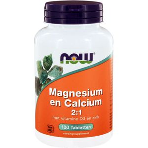 Now Magnesium en calcium 2:1 100 tabletten