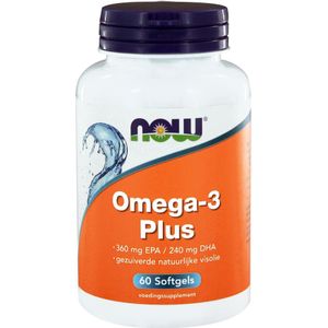 NOW Omega-3 Plus 360 mg EPA 240 mg DHA 60 softgels