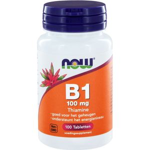 NOW Vitamine B1 100mg  100 tabletten