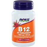 Now Foods - Vitamine B-12 1000 µg en Foliumzuur 100 µg - 100 Kauwtabletten