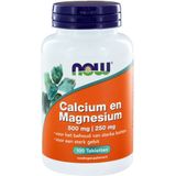 Now Foods - Calcium & Magnesium - 500 mg Calcium / 250 mg Magnesium per Tablet - 100 Tabletten