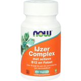 NOW  IJzer complex met actieve B12 en Folaat - 100 vcaps