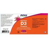 NOW - Vitamine D3 - Druppels - 10 mcg - 60 ml