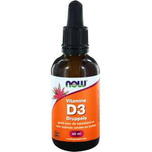 NOW Vitamine D3 druppels 400IE (60 ml)