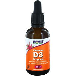 NOW - Vitamine D3 - Druppels - 10 mcg - 60 ml