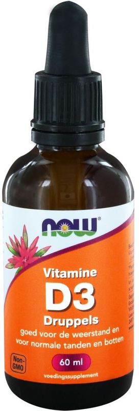 NOW - Vitamine D3 - Druppels - 10 mcg - 60 ml
