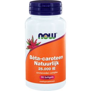 NOW Beta-Caroteen Natuurlijk (90 softgels)