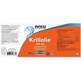 Now Foods - Krillolie 500 mg - Rijk aan Omega-3 Vetzuren -  60 Softgels