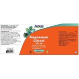 Now Magnesium citraat 200mg 250 tabletten