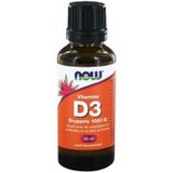 NOW Vitamine D3 druppels 1000IE (30 ml)