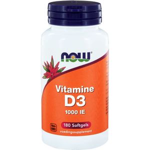 NOW Vitamine D3 1000IE (180 softgels)