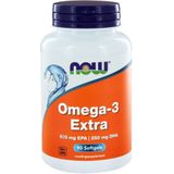 Now Foods - Omega-3 Extra - 1000 mg Zuivere Visolieconcentraat - 90 Softgels