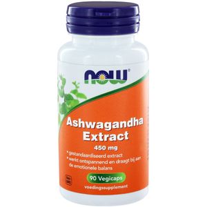 NOW Ashwagandha extract 450 mg (90 vegicaps)