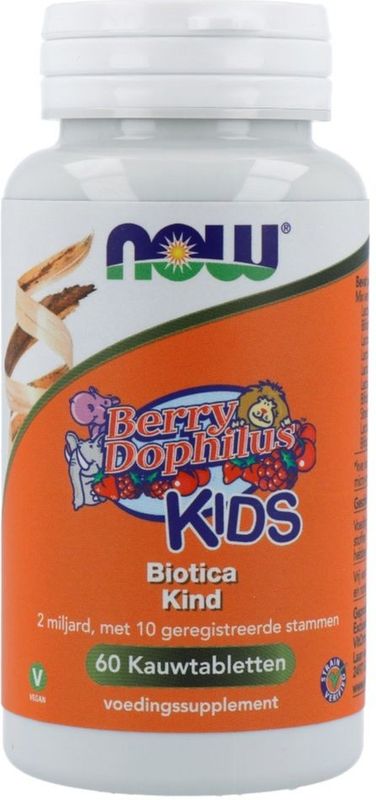 Now - BerryDophilus™ KIDS Probiotica Kind (60 kauwtabs)