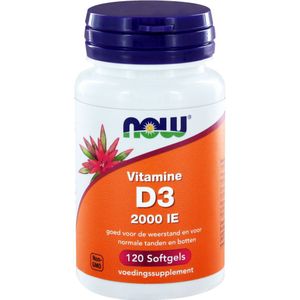 NOW Vitamine D3 2000IE (120 softgels)