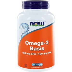 NOW Omega-3 basis 180 mg EPA 120 mg DHA 200sft