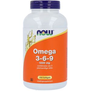 NOW - Omega 3-6-9 - Vetzuren - 1000mg - 250 Softgels