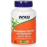 NOW - Mariadistel Extract 150mg en Curcuma 350mg - 120 Vegetarische Capsules