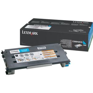 Lexmark C500H2CG toner cartridge cyaan hoge capaciteit (origineel)