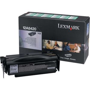 Lexmark 12A8420 toner zwart (origineel)