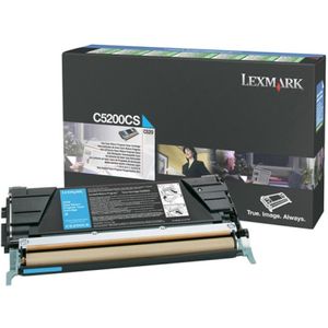 Lexmark C5200CS toner cyaan (origineel)