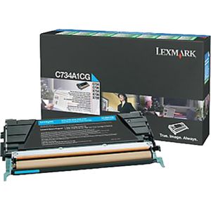 Lexmark C734A1CG toner cyaan (origineel)