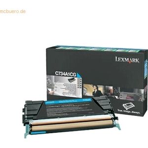 Lexmark C73x, X73x 6K cyaan retourprogr. tonercartr.