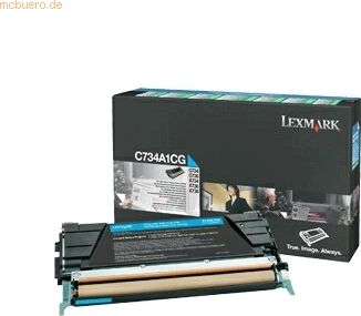 Lexmark C73x, X73x 6K cyaan retourprogr. tonercartr.