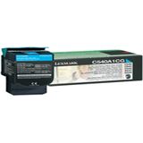 Lexmark C54x, X54x 1K cyaan retourprogr. tonercartr.