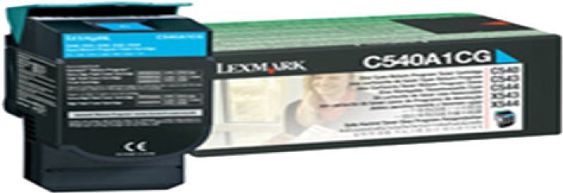Lexmark C54x, X54x 1K cyaan retourprogr. tonercartr.