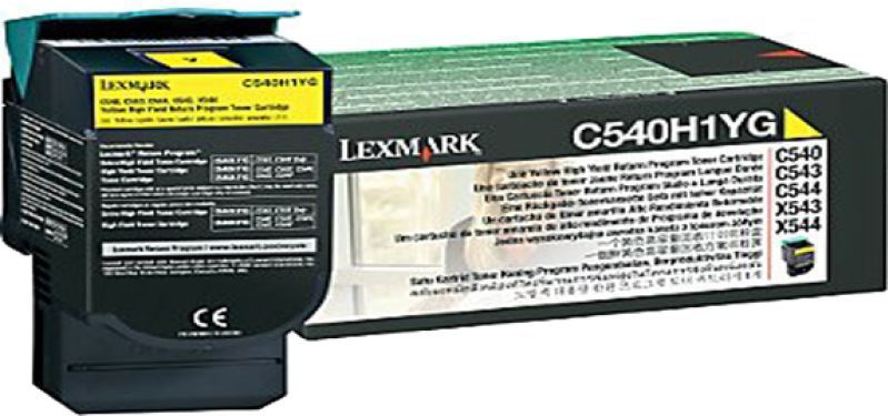 Lexmark C54x, X54x 2K gele retourprogr. tonercartr.
